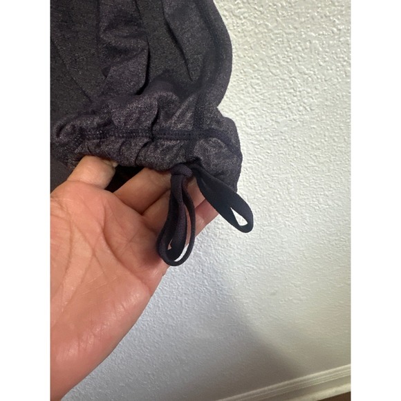Lululemon Ruched Hem Tank Top Built-in Bra Purple Heathered Athletic Yoga M - Picture 6 of 10